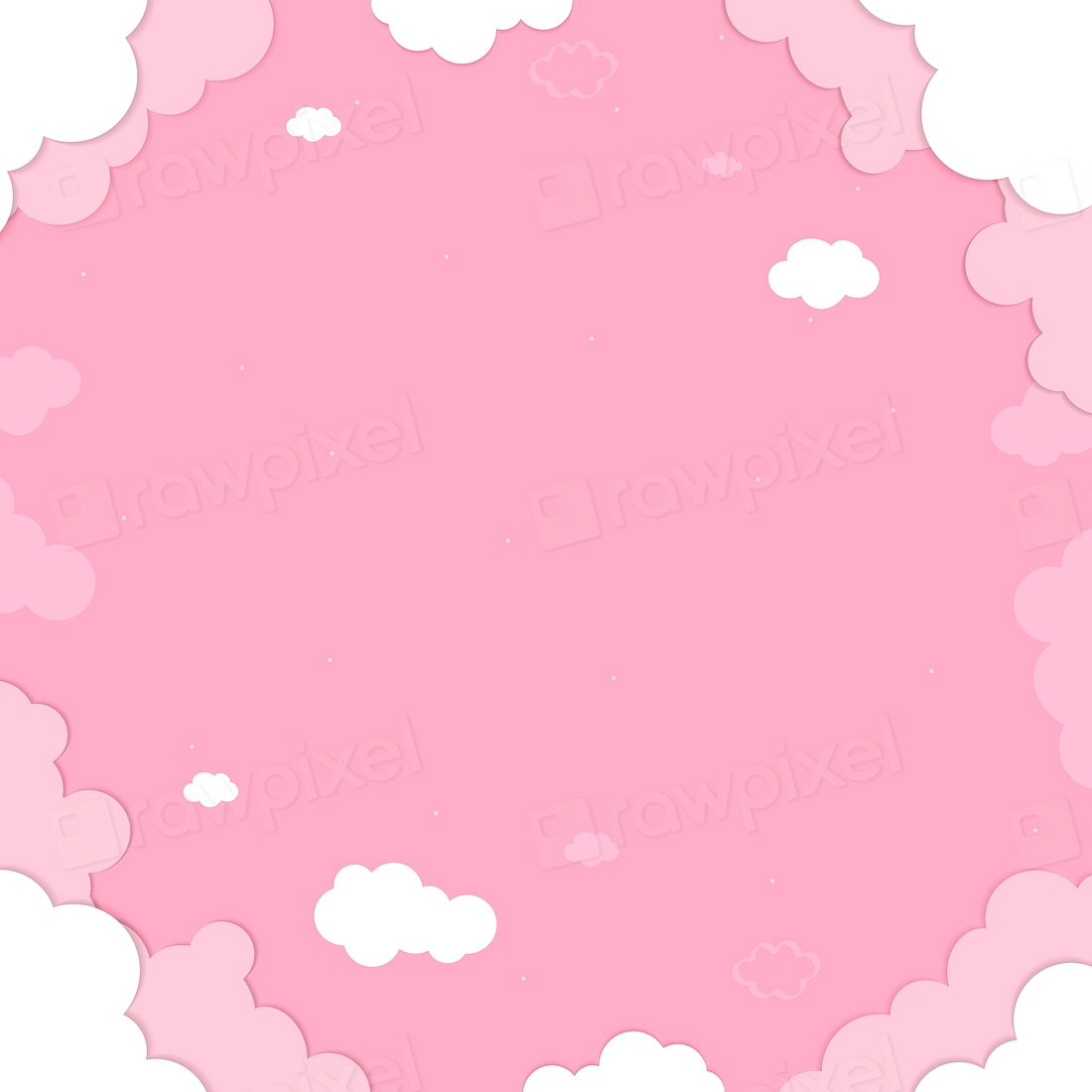 Pink sky clouds wallpaper vector | Premium Vector - rawpixel