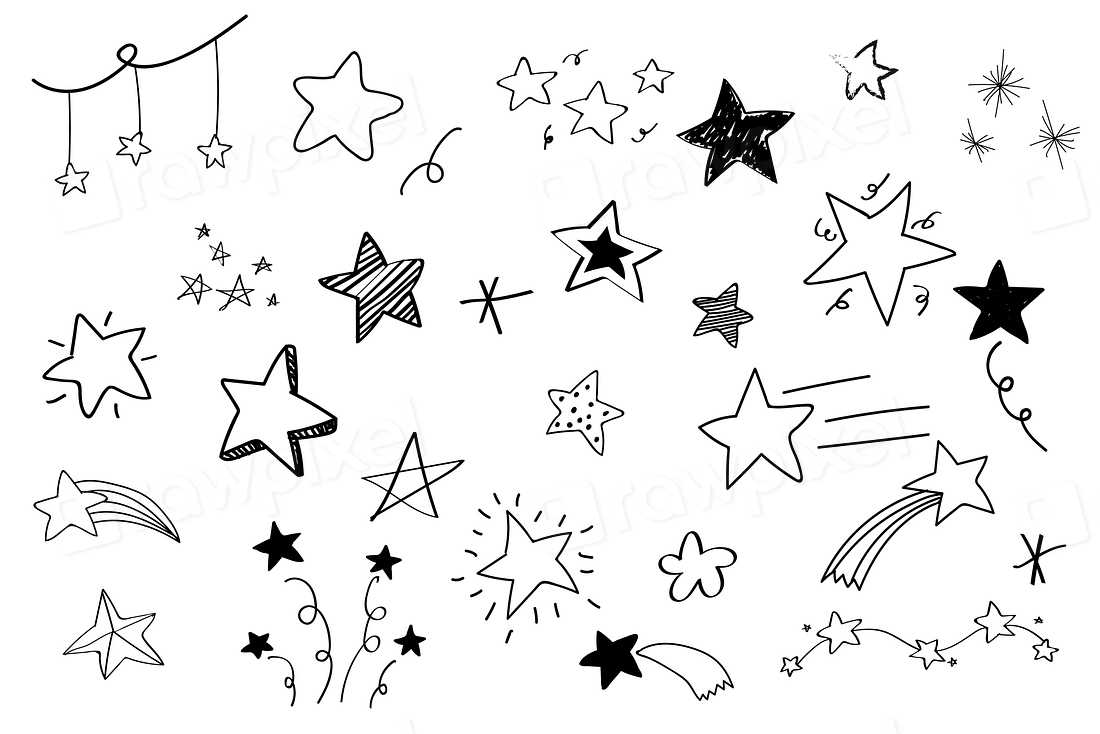 Various stars doodle collection vector | Premium Vector - rawpixel