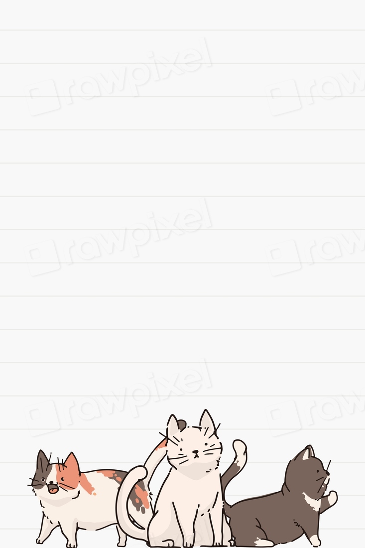 Cat lover pattern lined note | Premium Vector - rawpixel