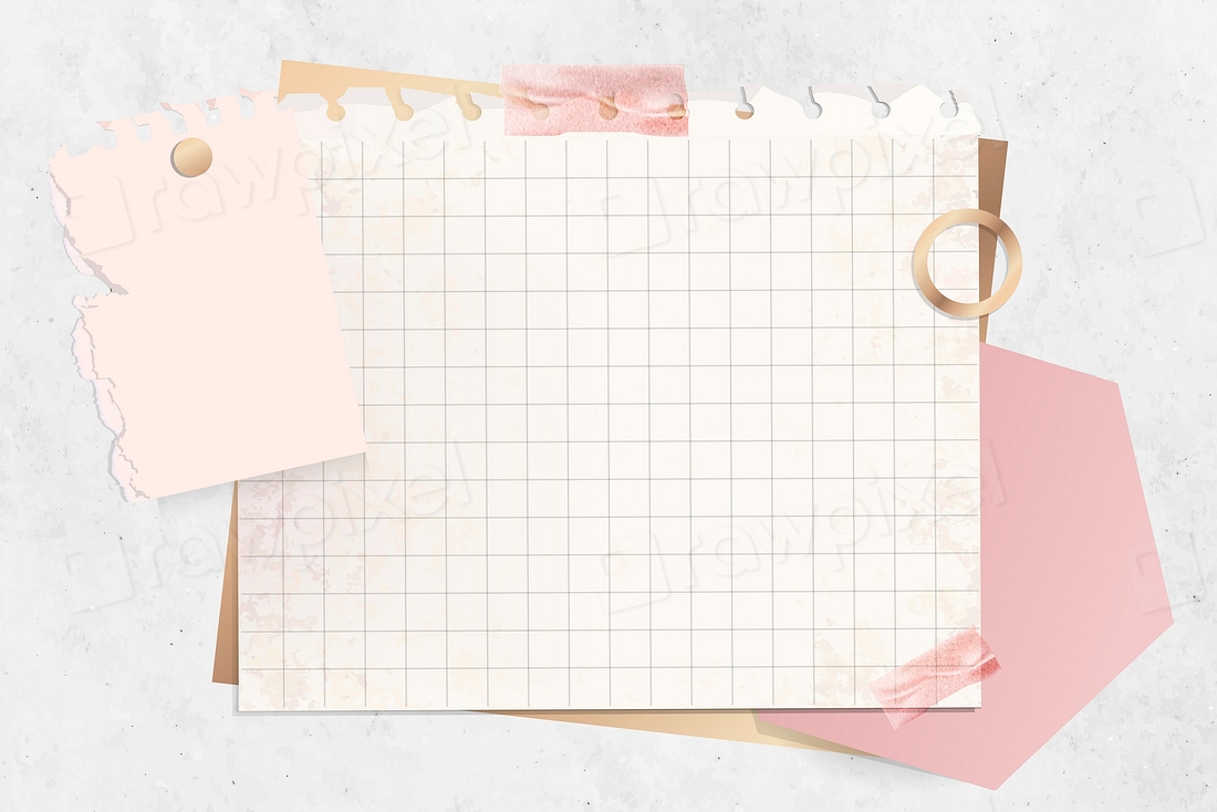 Feminine grid note paper vector | Premium Vector - rawpixel