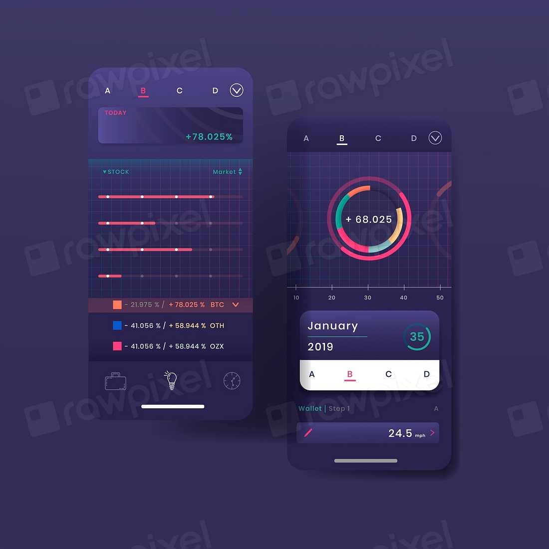 dark-purple-stock-trading-infographic-premium-vector-rawpixel