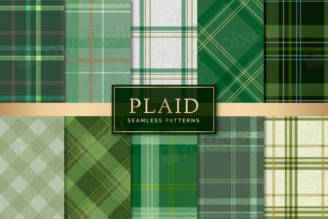 Green plaid seamless patterned background | Premium Vector - rawpixel