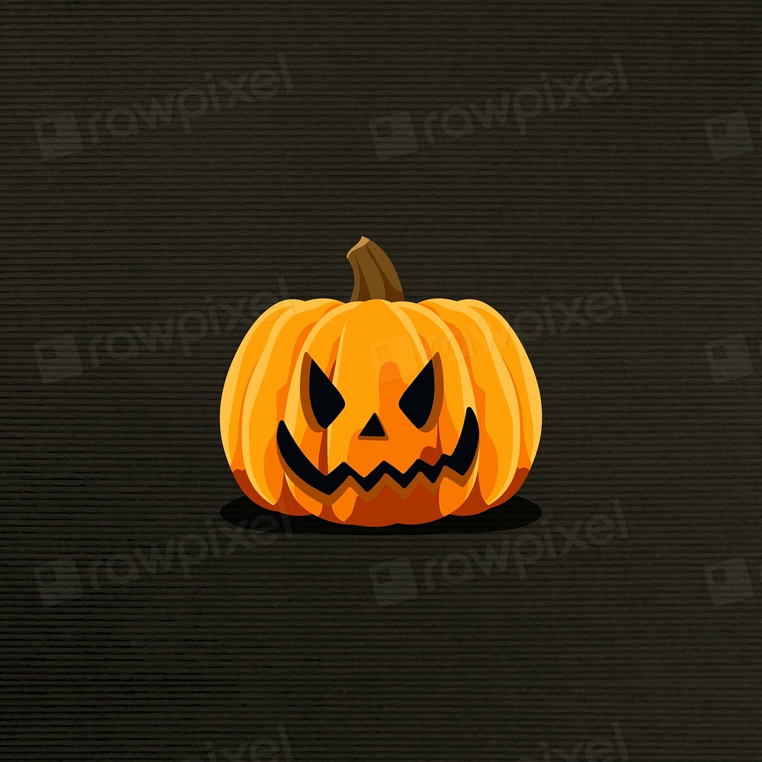 Jack O'Lantern Element Black Background, | Premium Vector Illustration ...