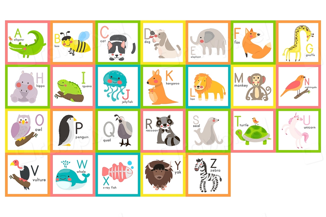 Illustration of alphabet animals design | Premium Vector - rawpixel