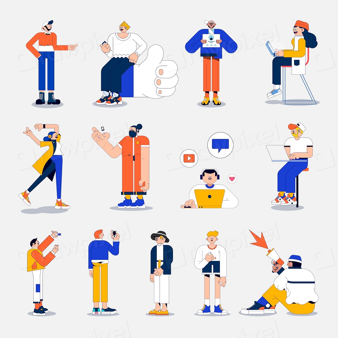 Illustration diverse people social media | Premium Vector - rawpixel