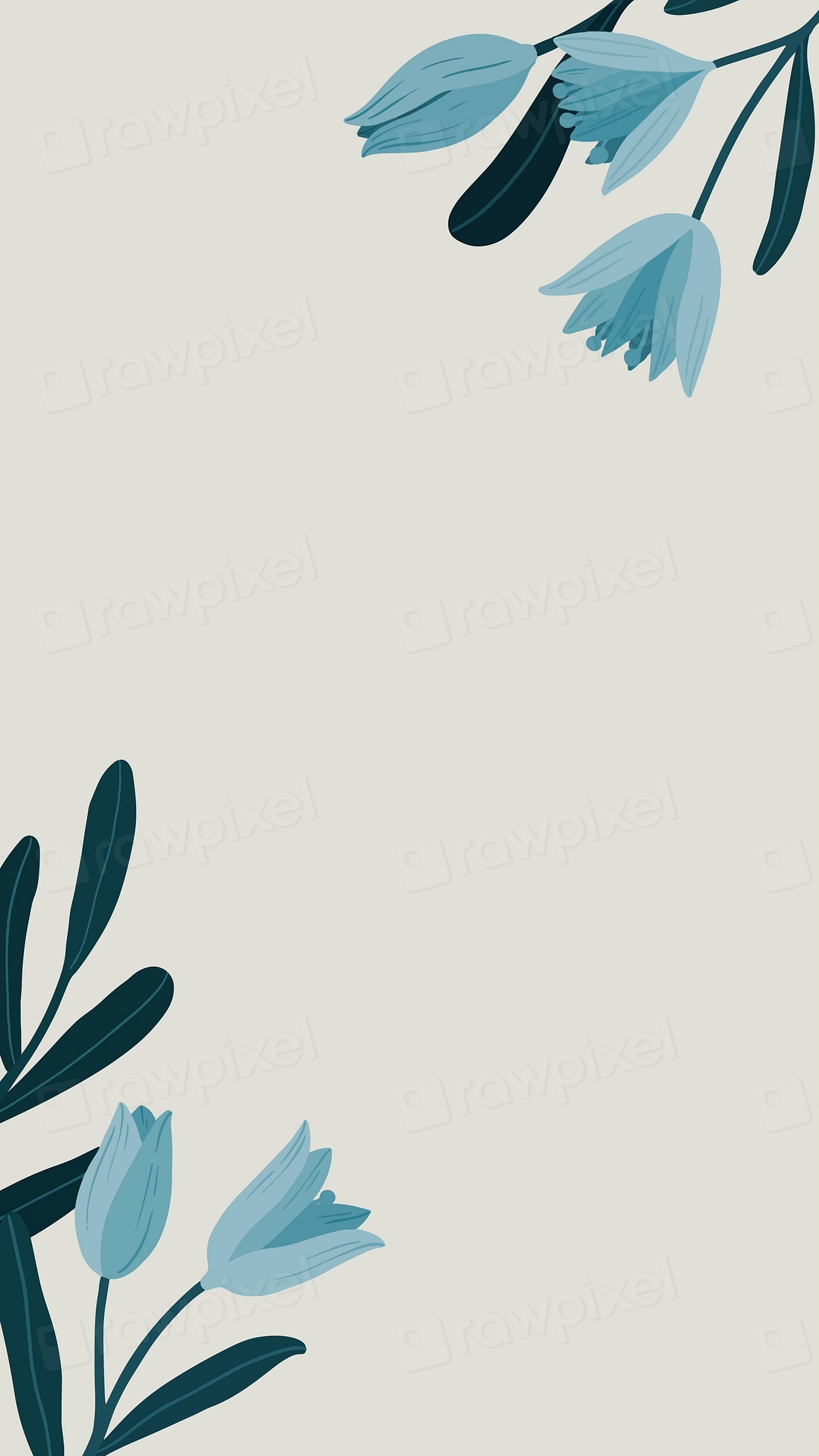 Blue botanical copy space gray | Premium Vector - rawpixel