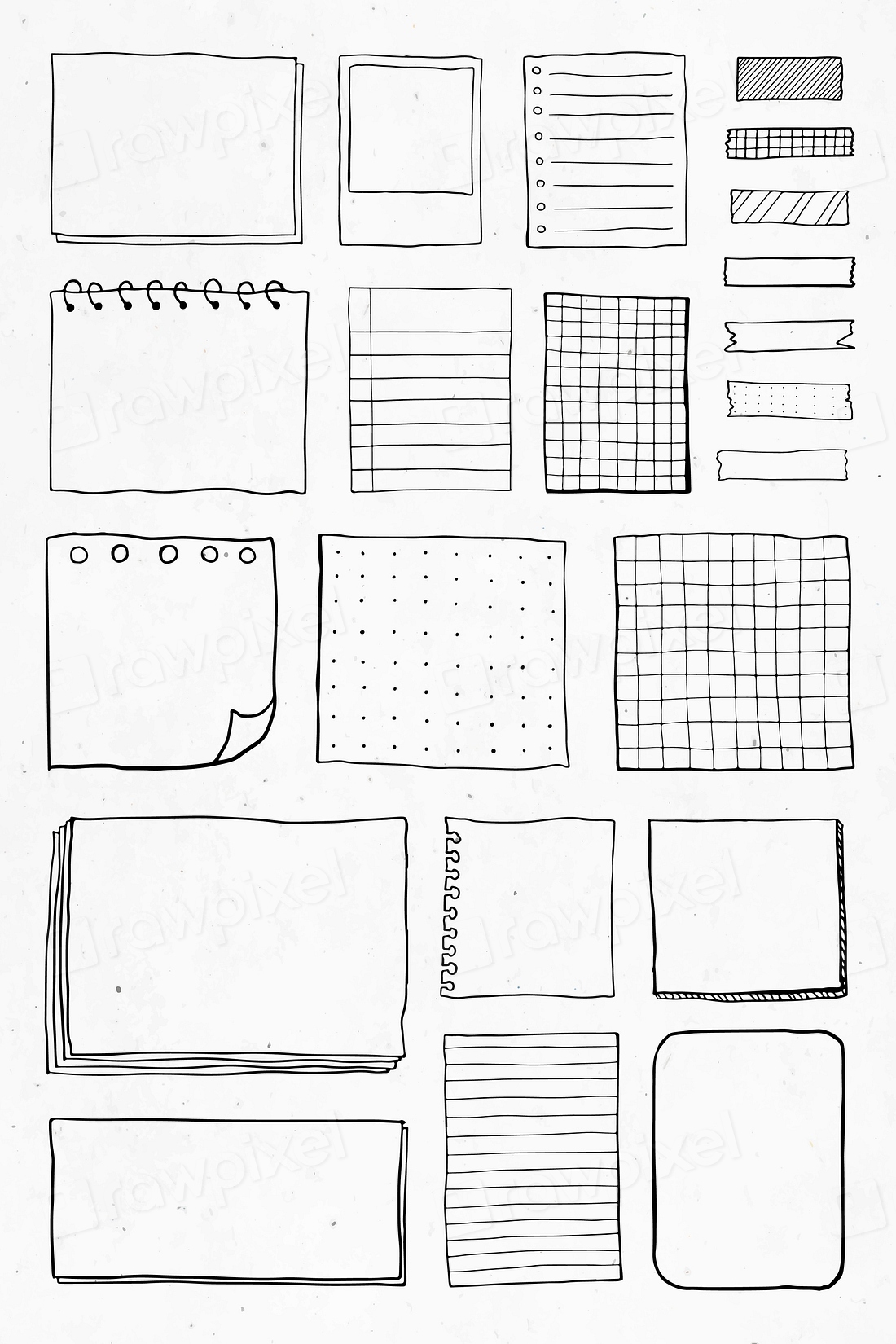 Blank reminder paper notes vector | Premium Vector - rawpixel