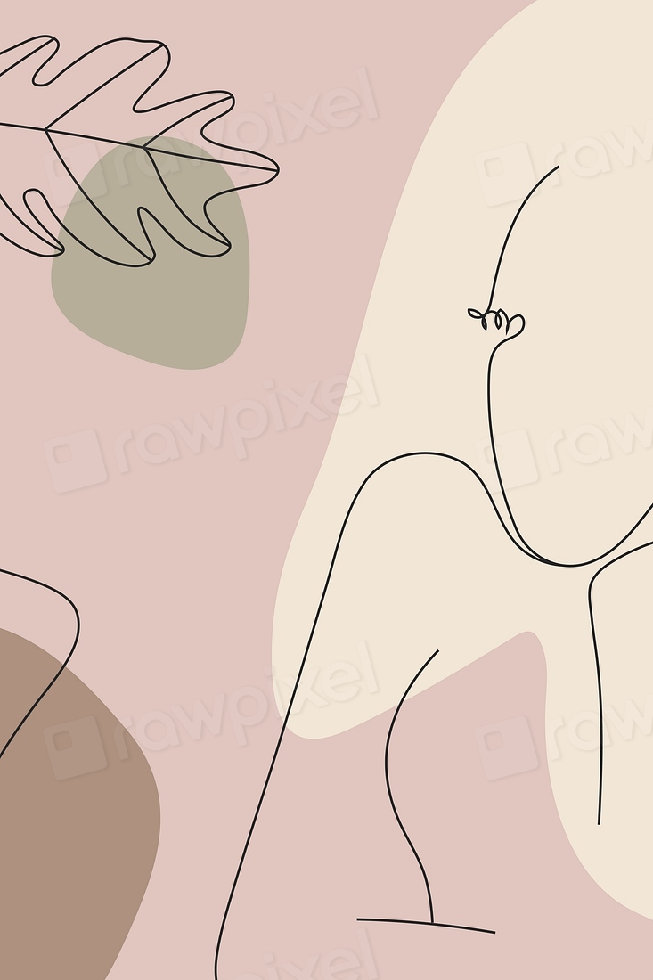 Feminine line art vector | Premium Vector - rawpixel