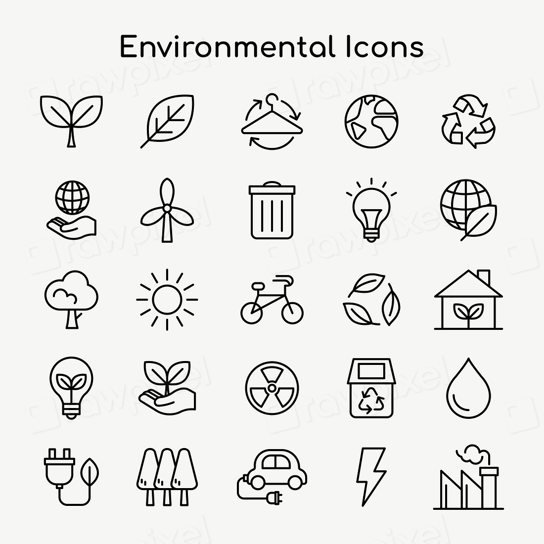 Environmental icons vector for business | Premium Vector - rawpixel