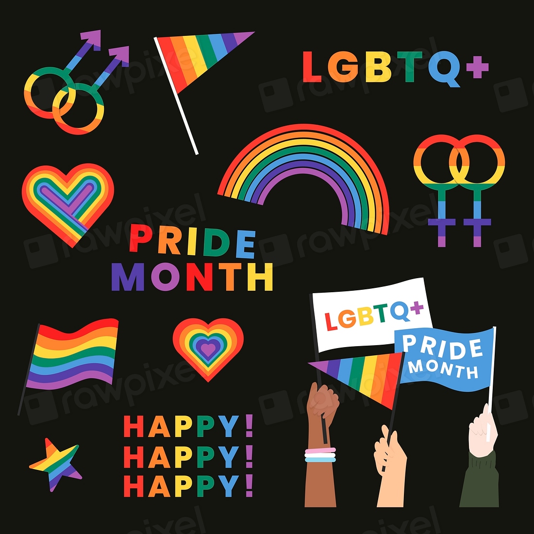 Pride month LGBTQ vector element | Premium Vector - rawpixel