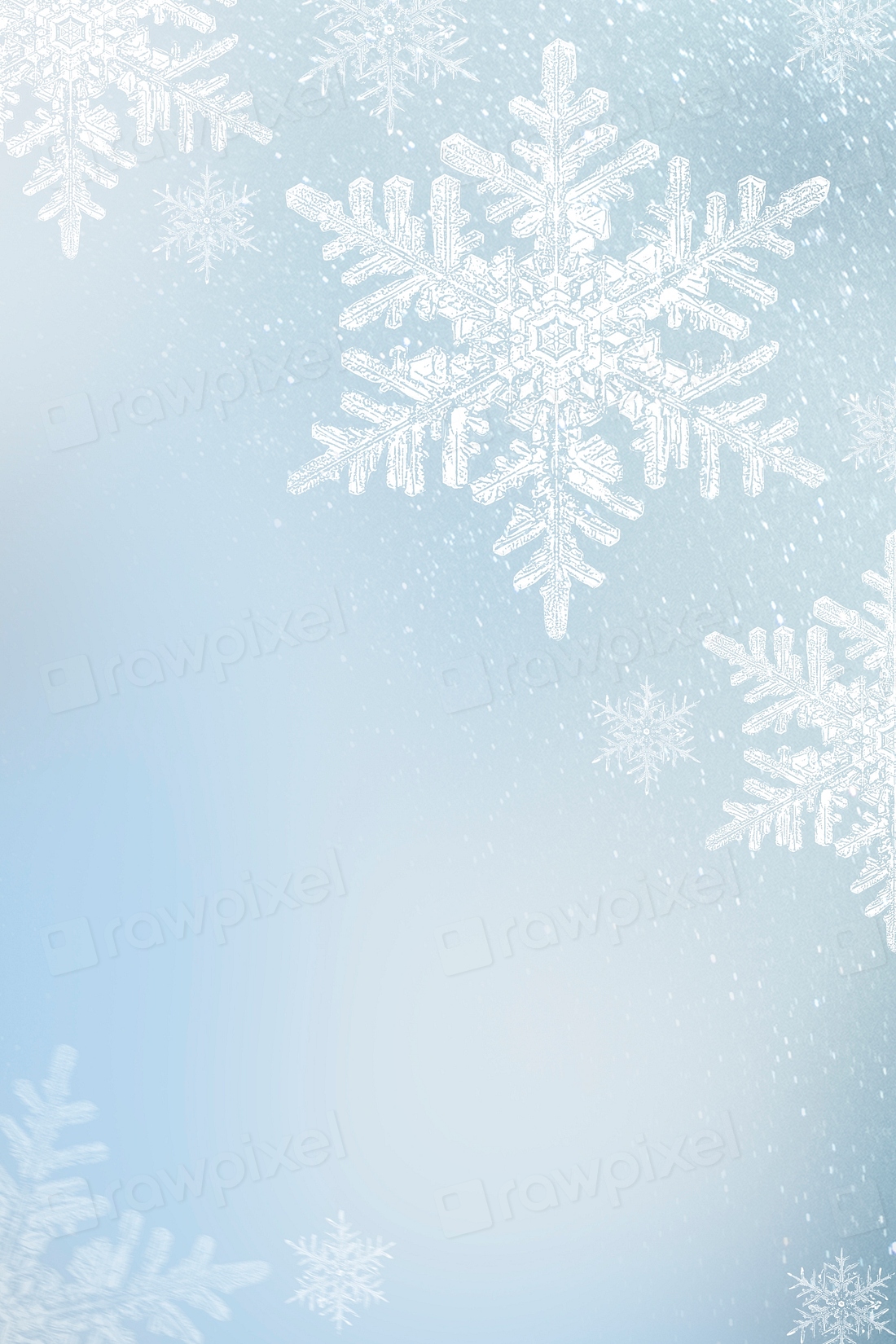 Snowflakes on blue winter background | Free Photo - rawpixel