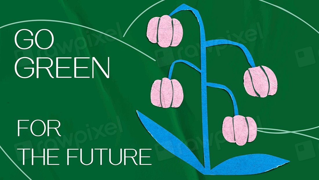 Go green desktop wallpaper template, Premium Vector Template rawpixel