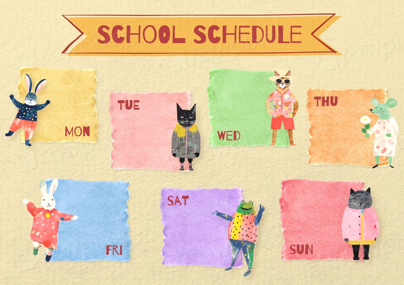 School schedule template Premium Editable Template rawpixel