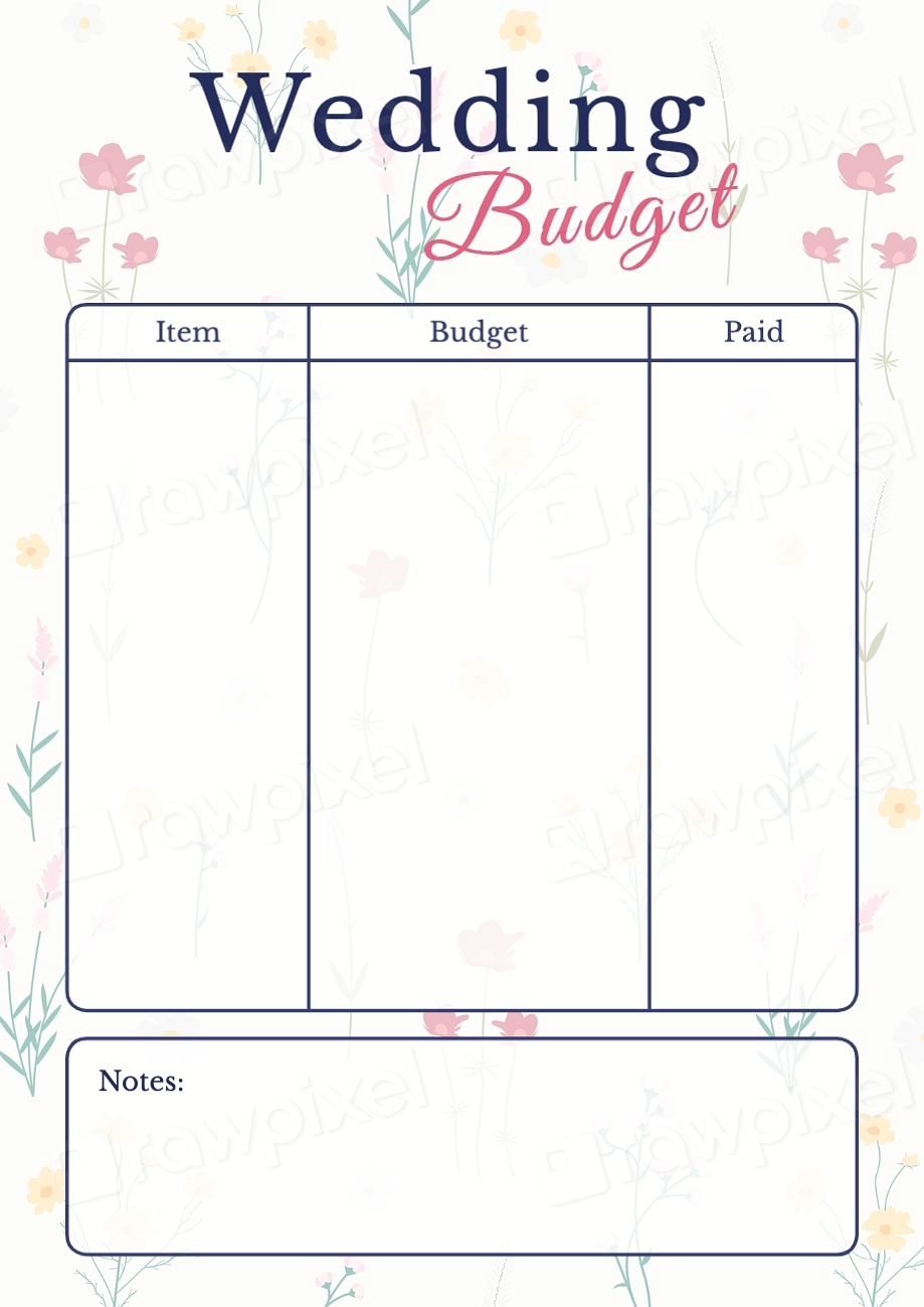 Wedding budget template Premium Editable Template rawpixel Wedding budget template Premium Editable Template rawpixel