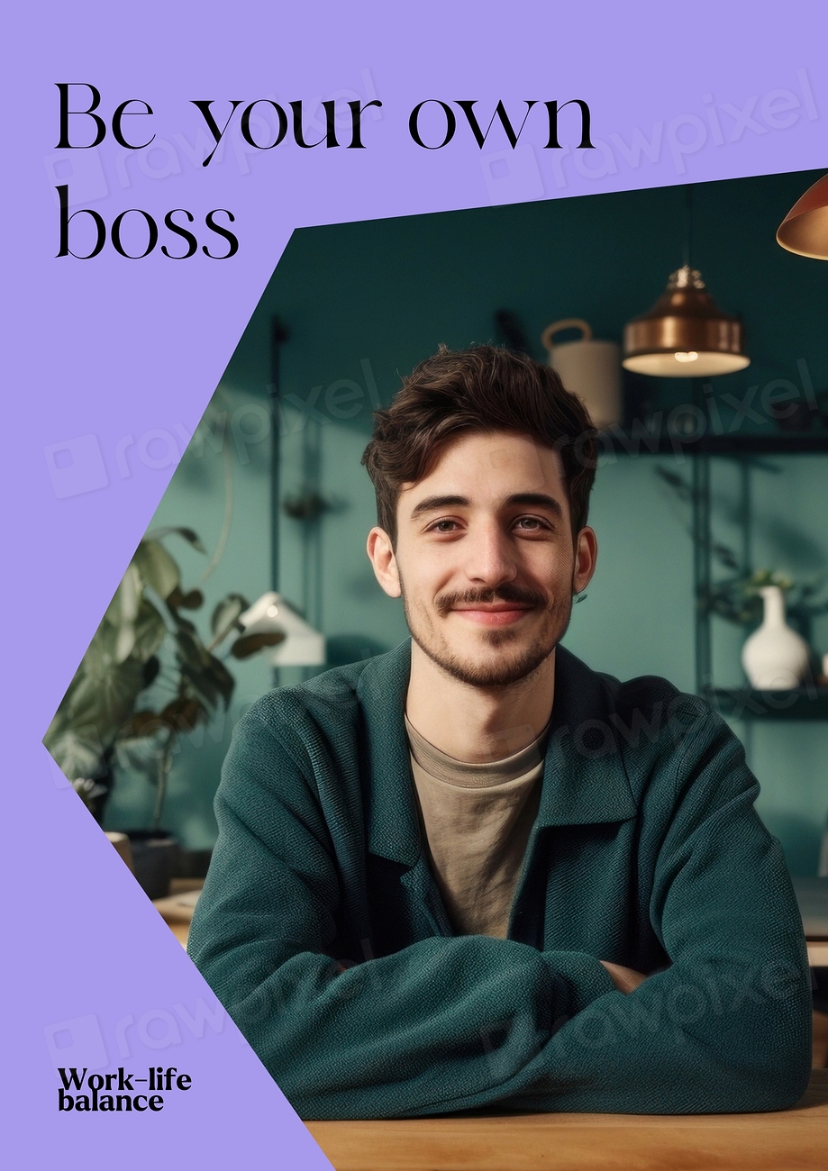 Work-life balance poster template | Free Photo - rawpixel