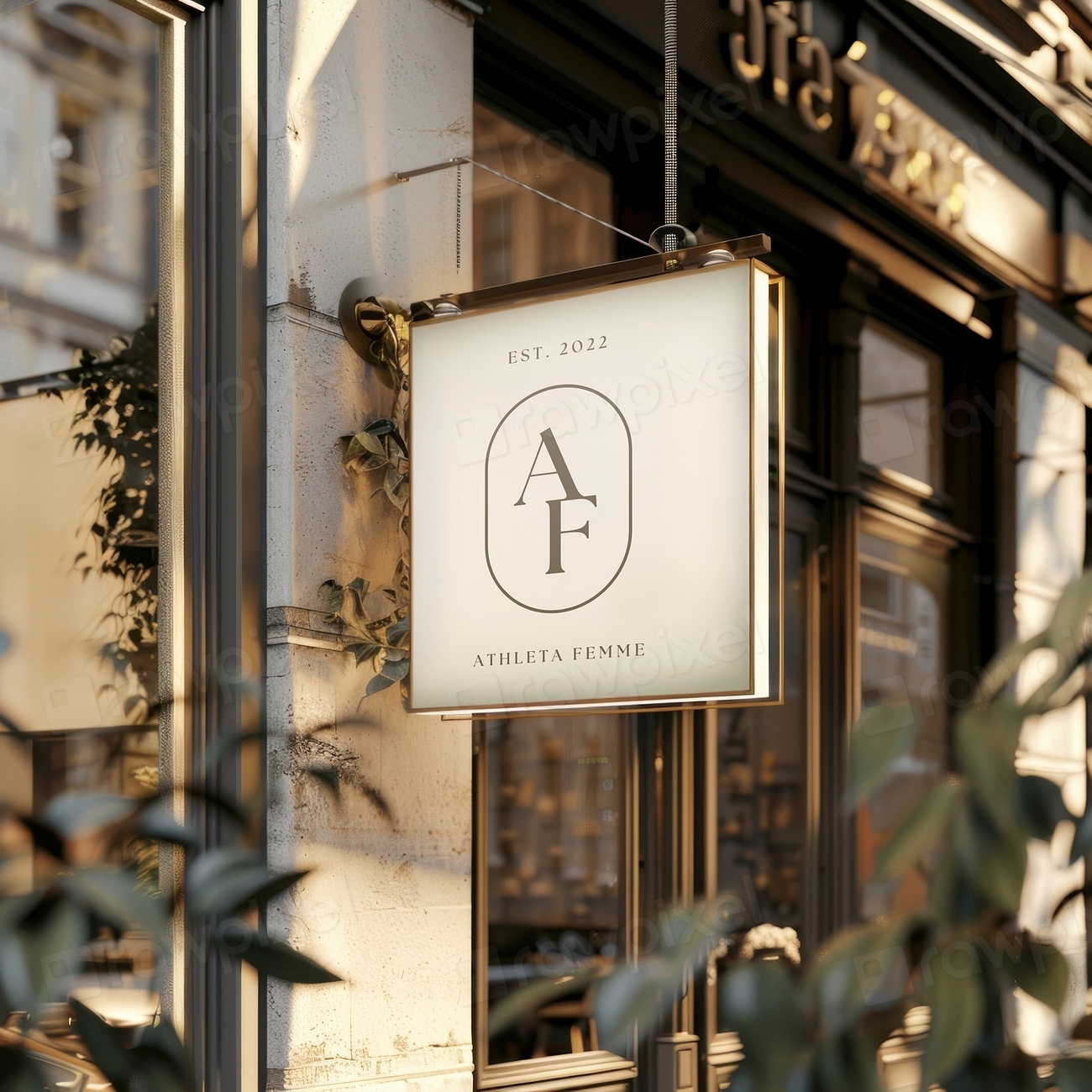 Hanging storefront sign mockup psd | Premium PSD Mockup - rawpixel