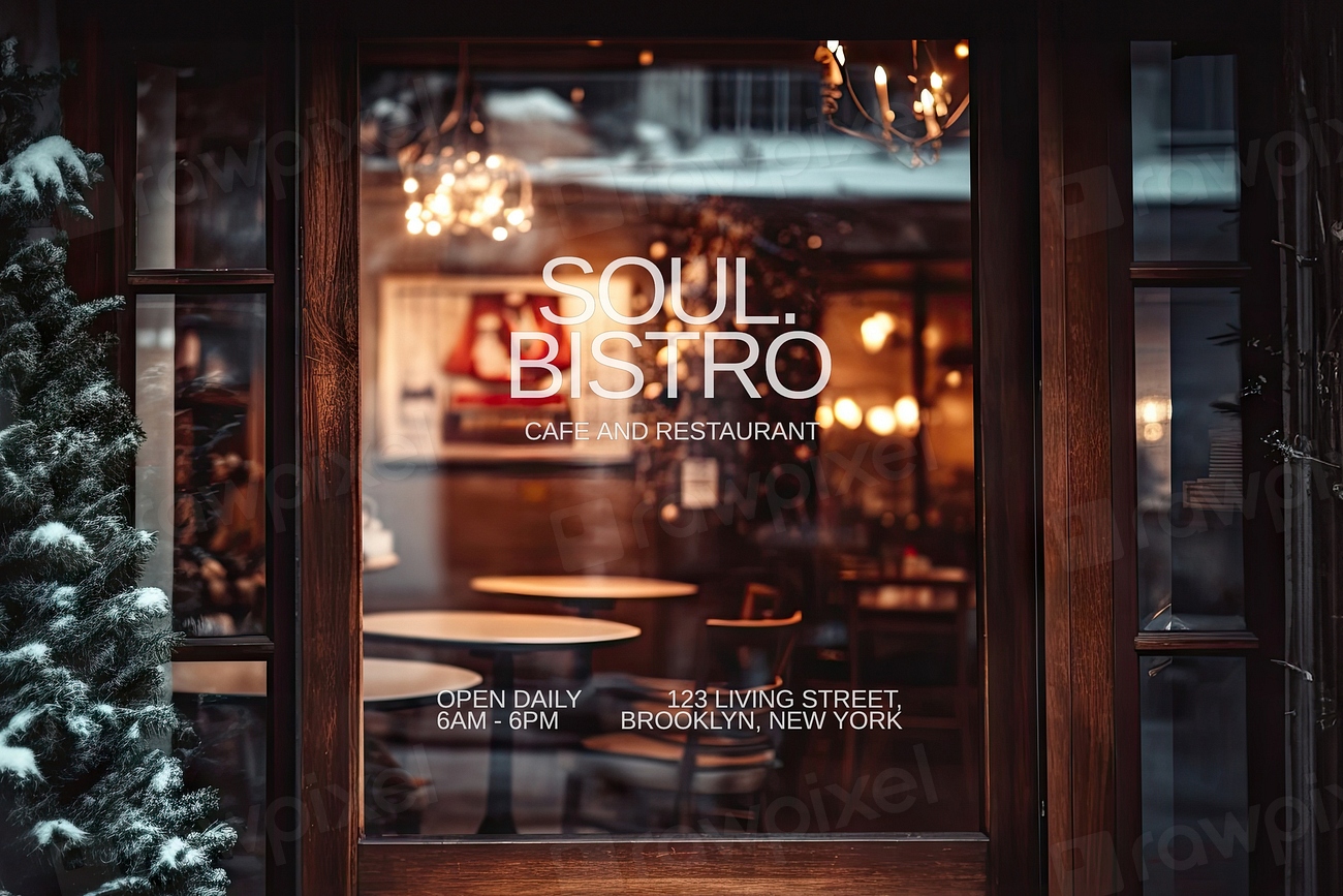 Cafe window display mockup psd Premium PSD Mockup rawpixel