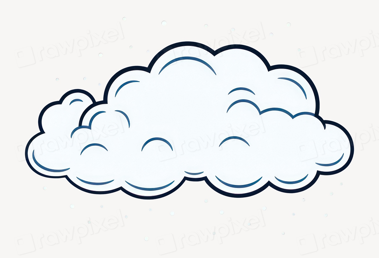 White cloud retro logo illustration | Free Vector - rawpixel