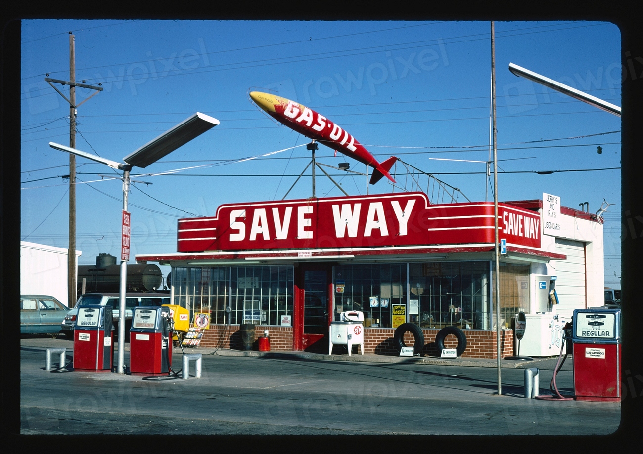 Save Way Gas, Amarillo, Texas Free Photo rawpixel