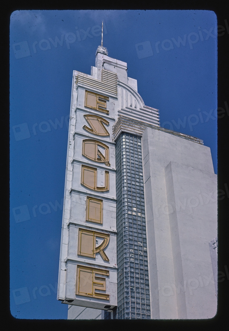Esquire Theater, Sacramento, California (1980) Free Photo rawpixel