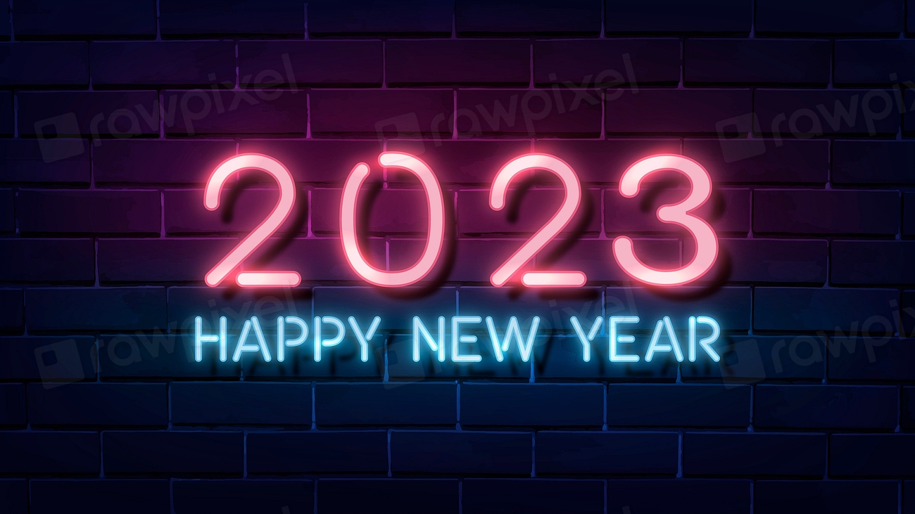 2023 neon desktop wallpaper, high | Free Vector - rawpixel