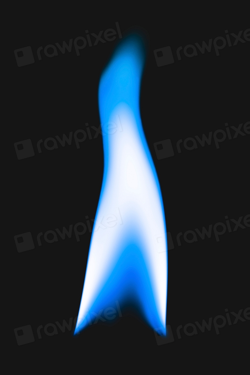 Blue flame element, realistic torch Free Photo rawpixel