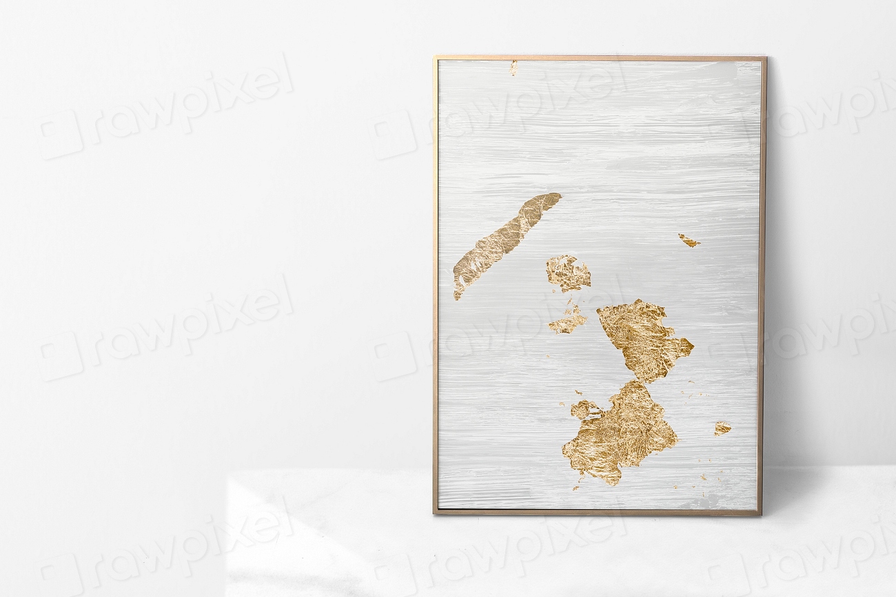 Frame gold painting, abstract art Free Photo rawpixel