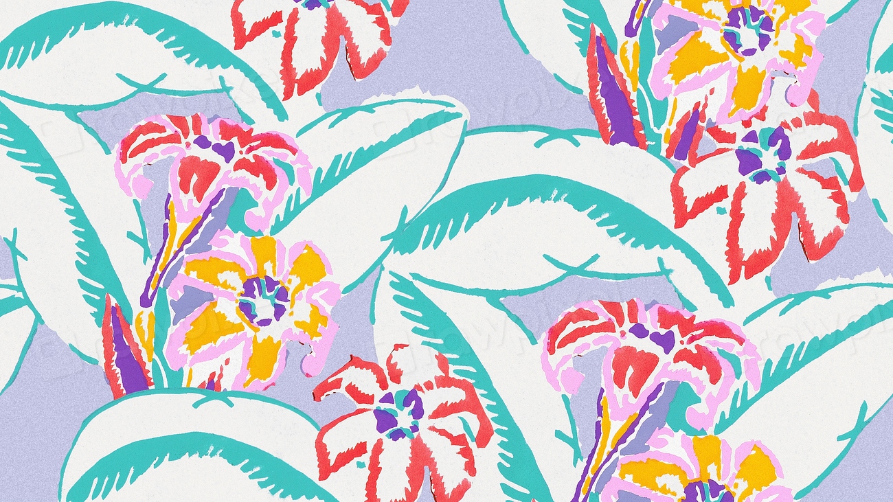 Vintage feminine desktop wallpaper, floral | Free Photo - rawpixel