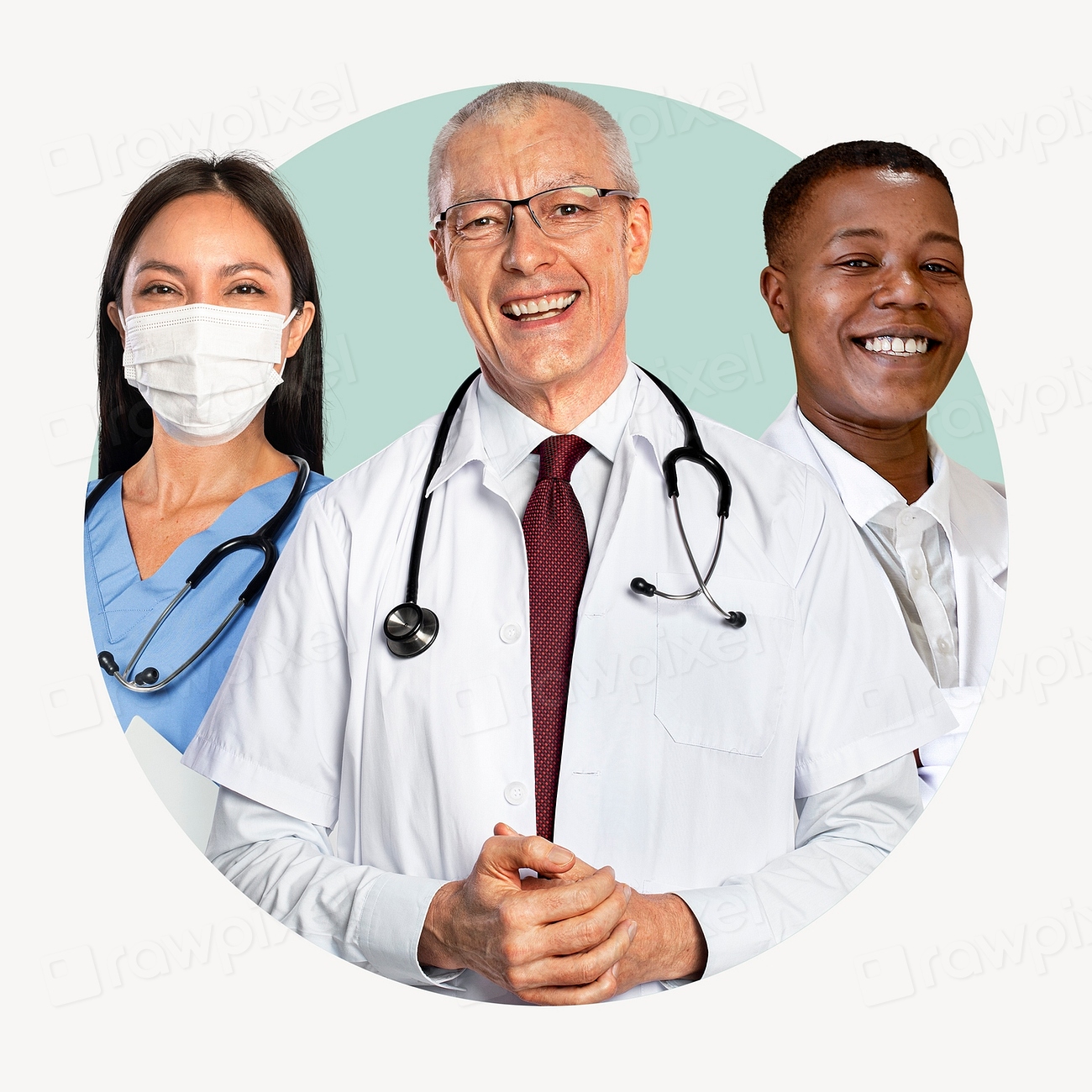 Professional healthcare workers, badge design Free Photo rawpixel