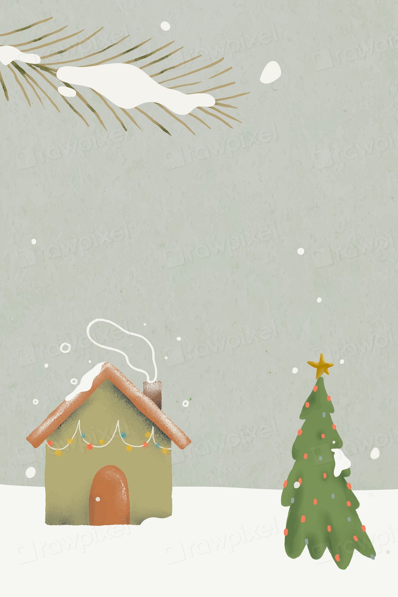 Winter holiday background, Christmas celebration | Free Vector ...