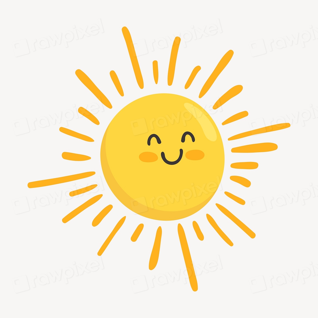 Smiling sun collage element, cute | Premium Vector Illustration - rawpixel