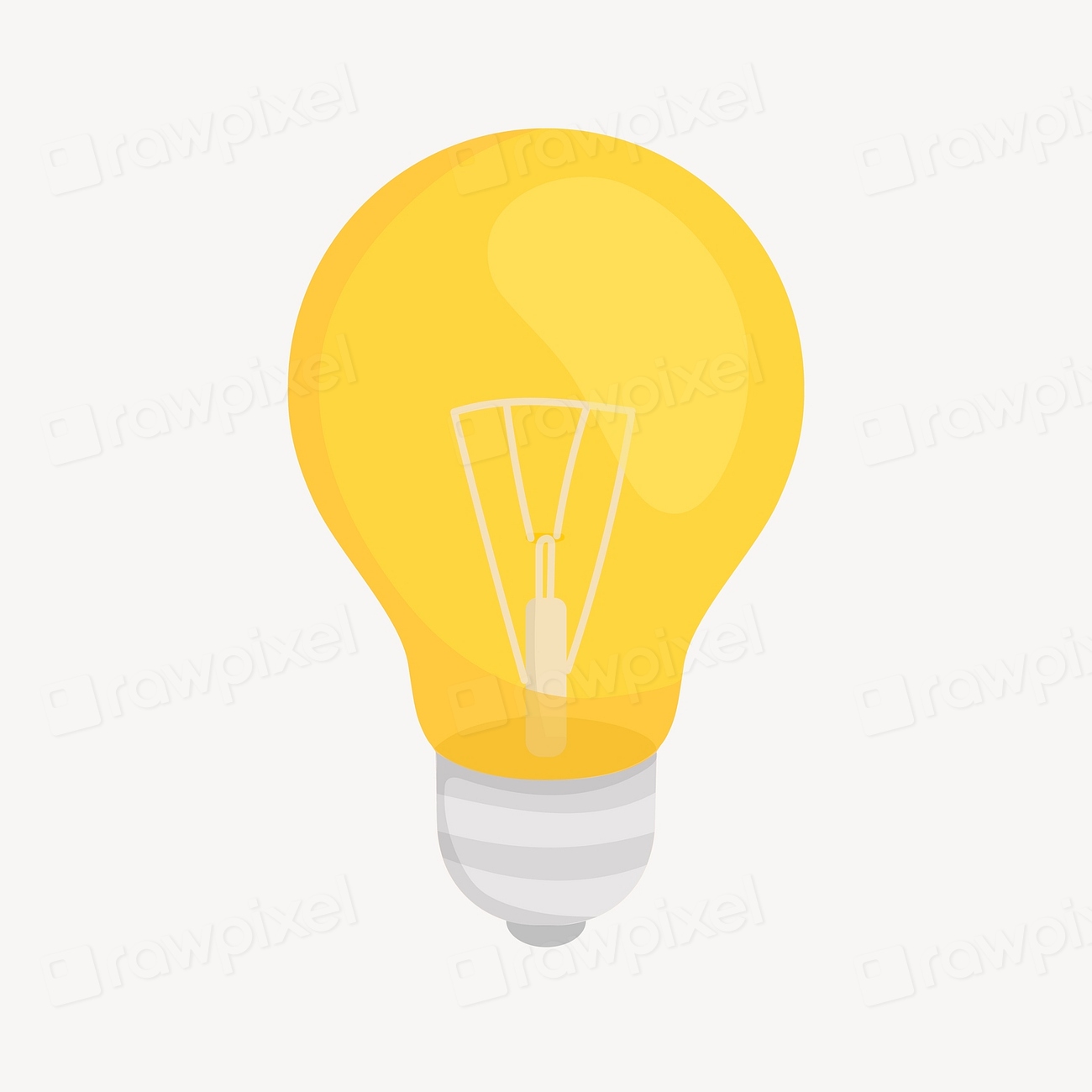 Light bulb clipart, cute cartoon | Free PSD Illustration - rawpixel