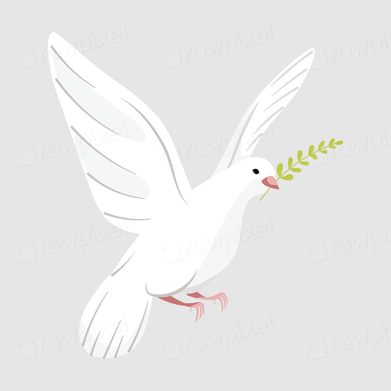 White bird, cute cartoon illustration | Free Photo Illustration - rawpixel