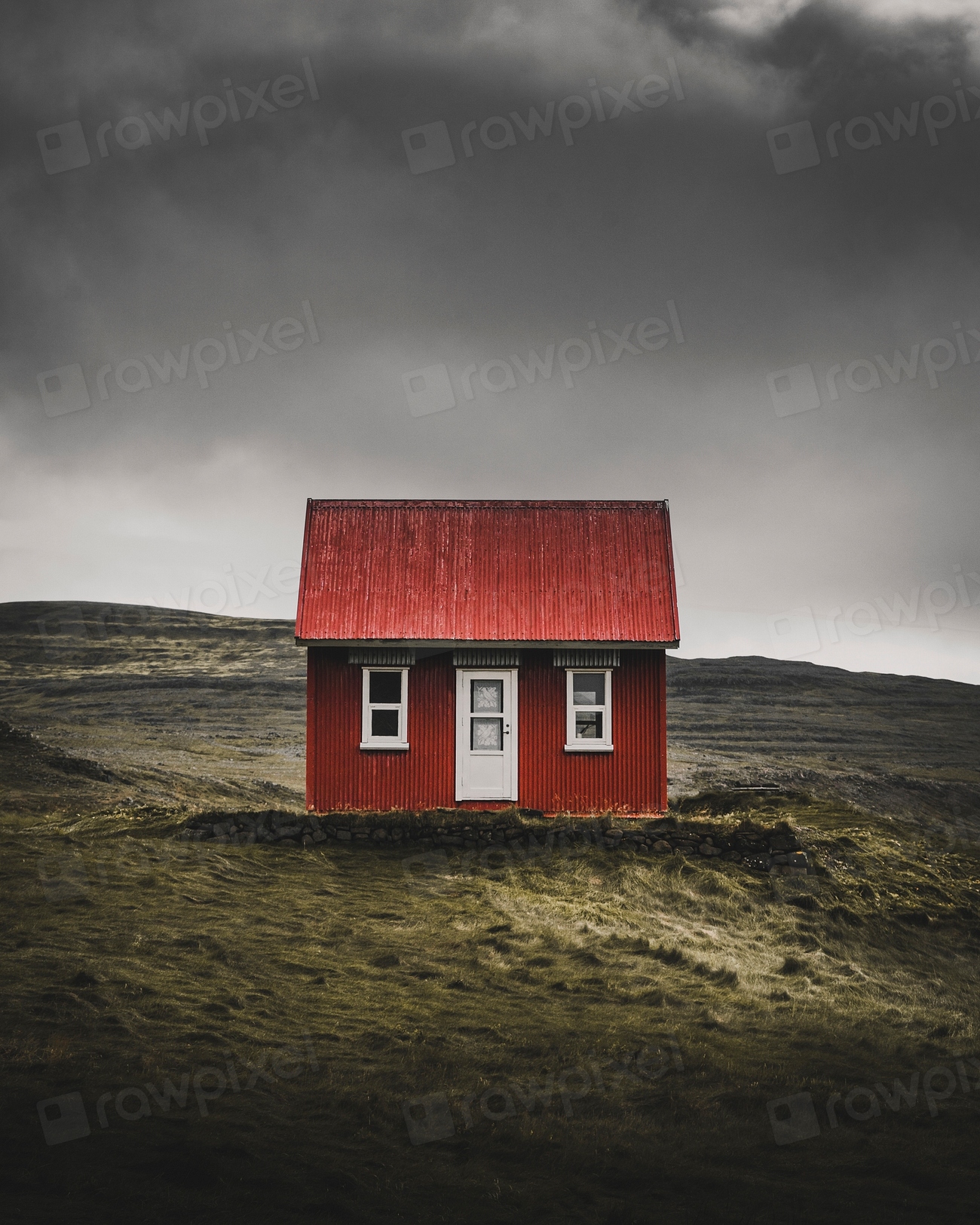 Red cabin Westfjords Iceland | Free Photo - rawpixel