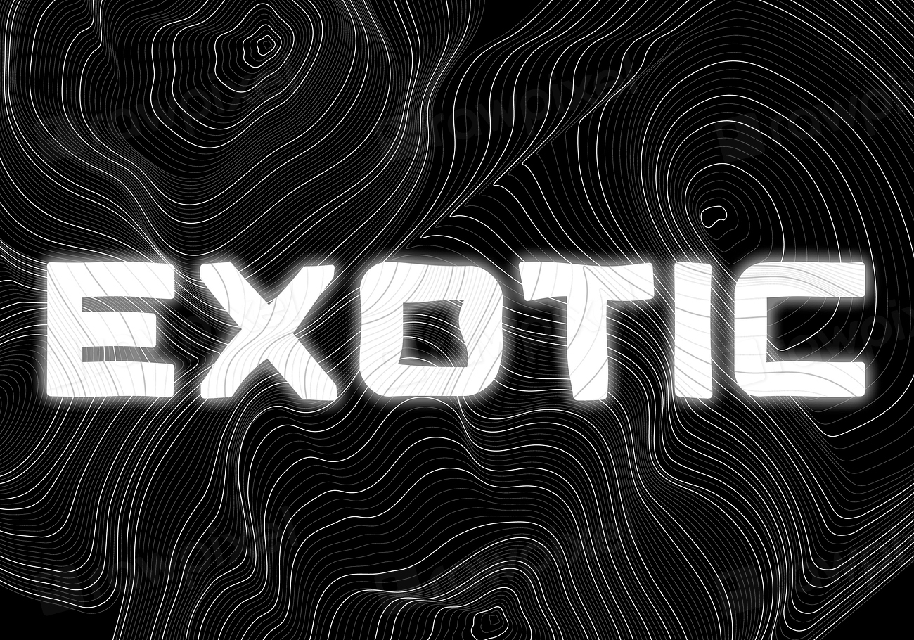 White neon exotic word topographic | Free Photo - rawpixel