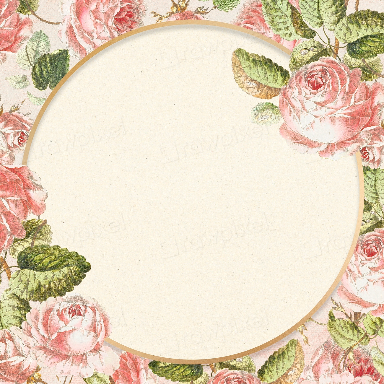Frame rose pattern vintage style | Premium PSD - rawpixel