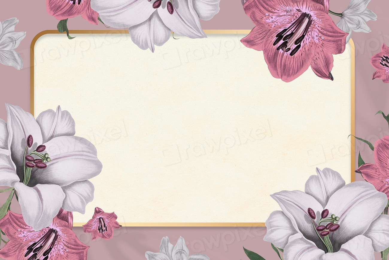 Psd floral frame blooming flowers | Premium PSD - rawpixel