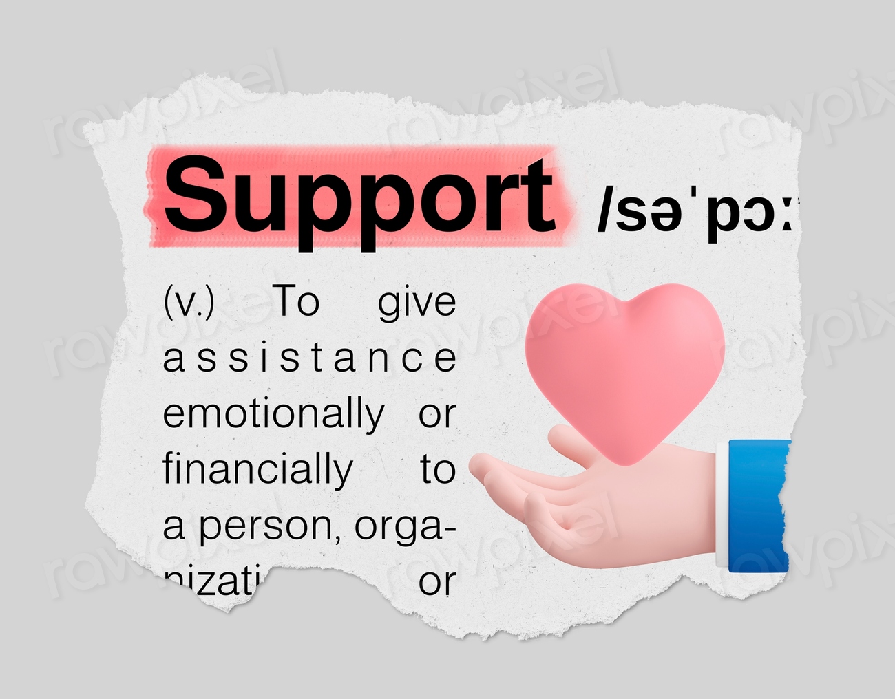 support-definition-torn-dictionary-word-free-photo-rawpixel