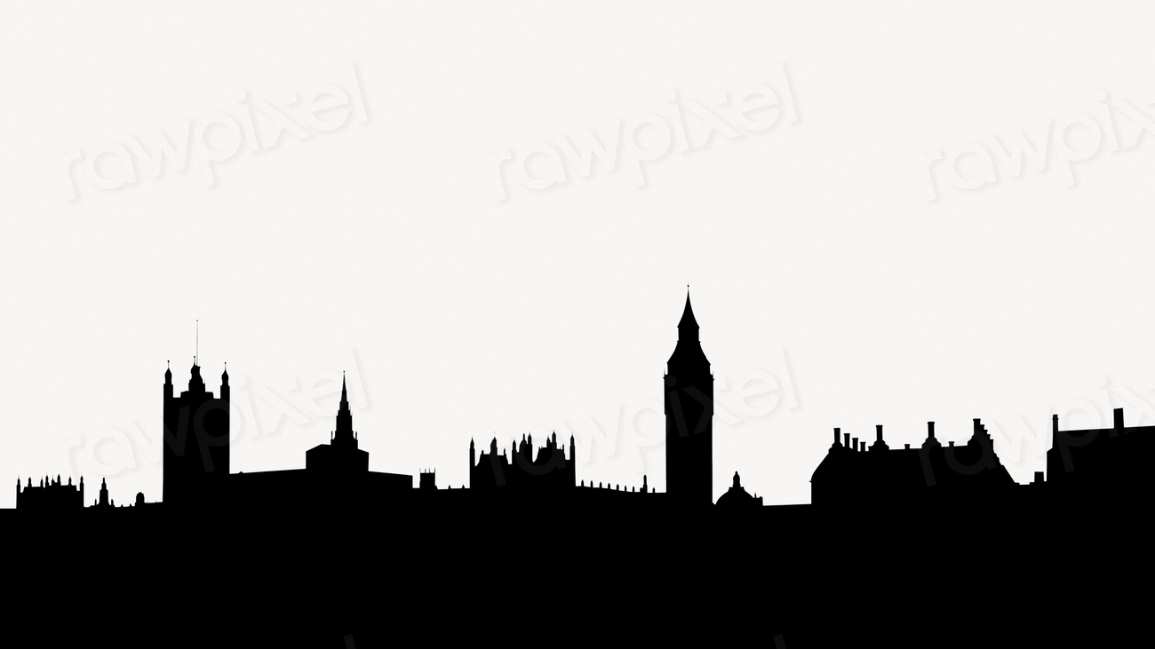 London cityscape silhouette desktop wallpaper, | Premium PSD - rawpixel