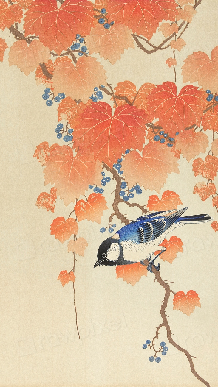 Ohara Koson iPhone wallpaper, phone | Premium Photo Illustration - rawpixel
