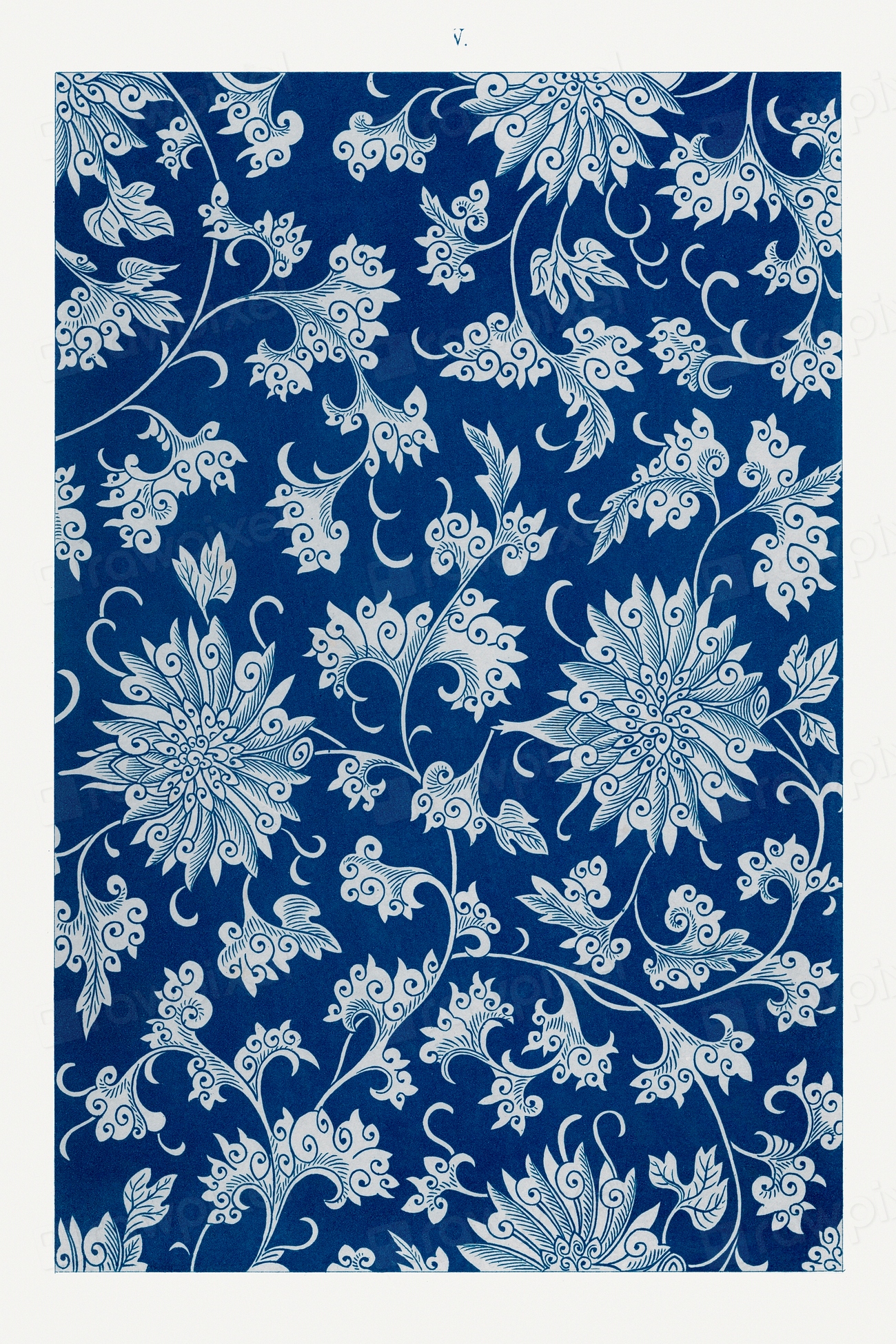 Blue flower pattern, Examples Chinese | Free Photo - rawpixel