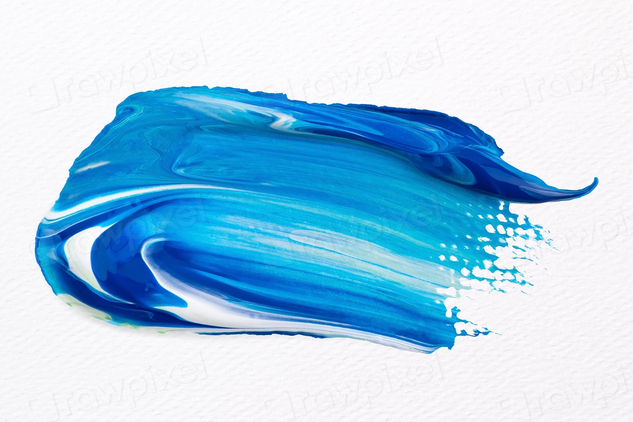 Blue Paint Smear Textured Brush Free Photo Rawpixel