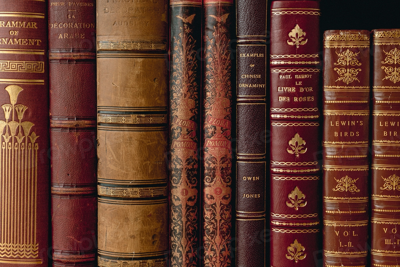 Antique books lined up, our | Free Photo - rawpixel