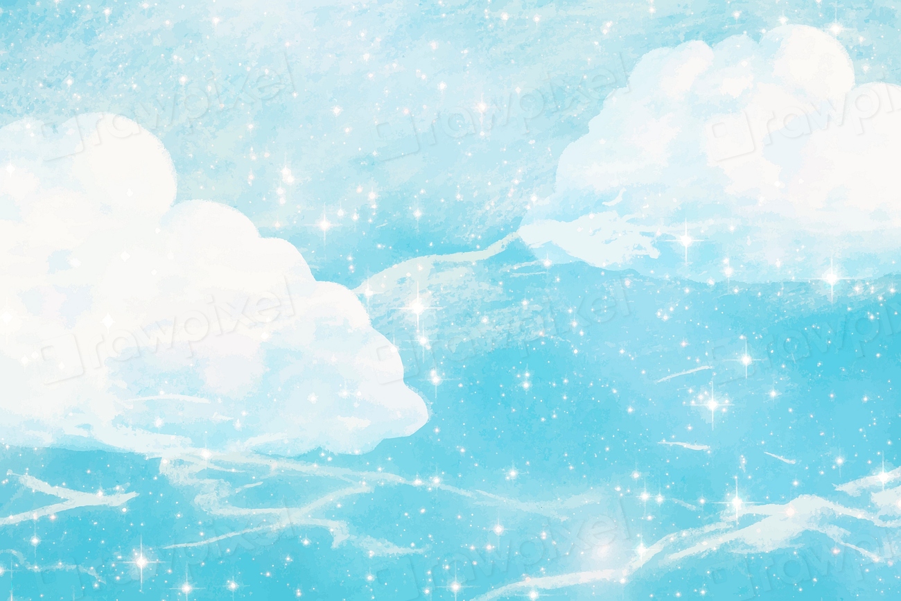 Sparkly blue cloud background, bling | Premium Vector - rawpixel