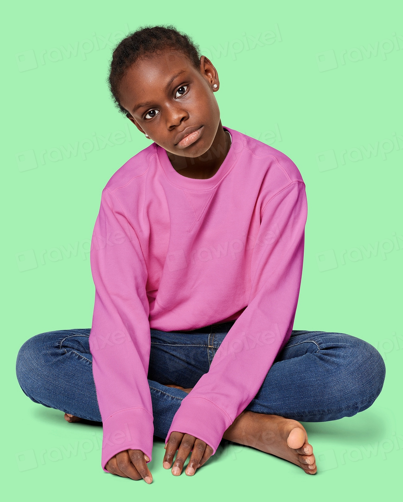 Kid in a pink sweatshirt | Premium Photo - rawpixel