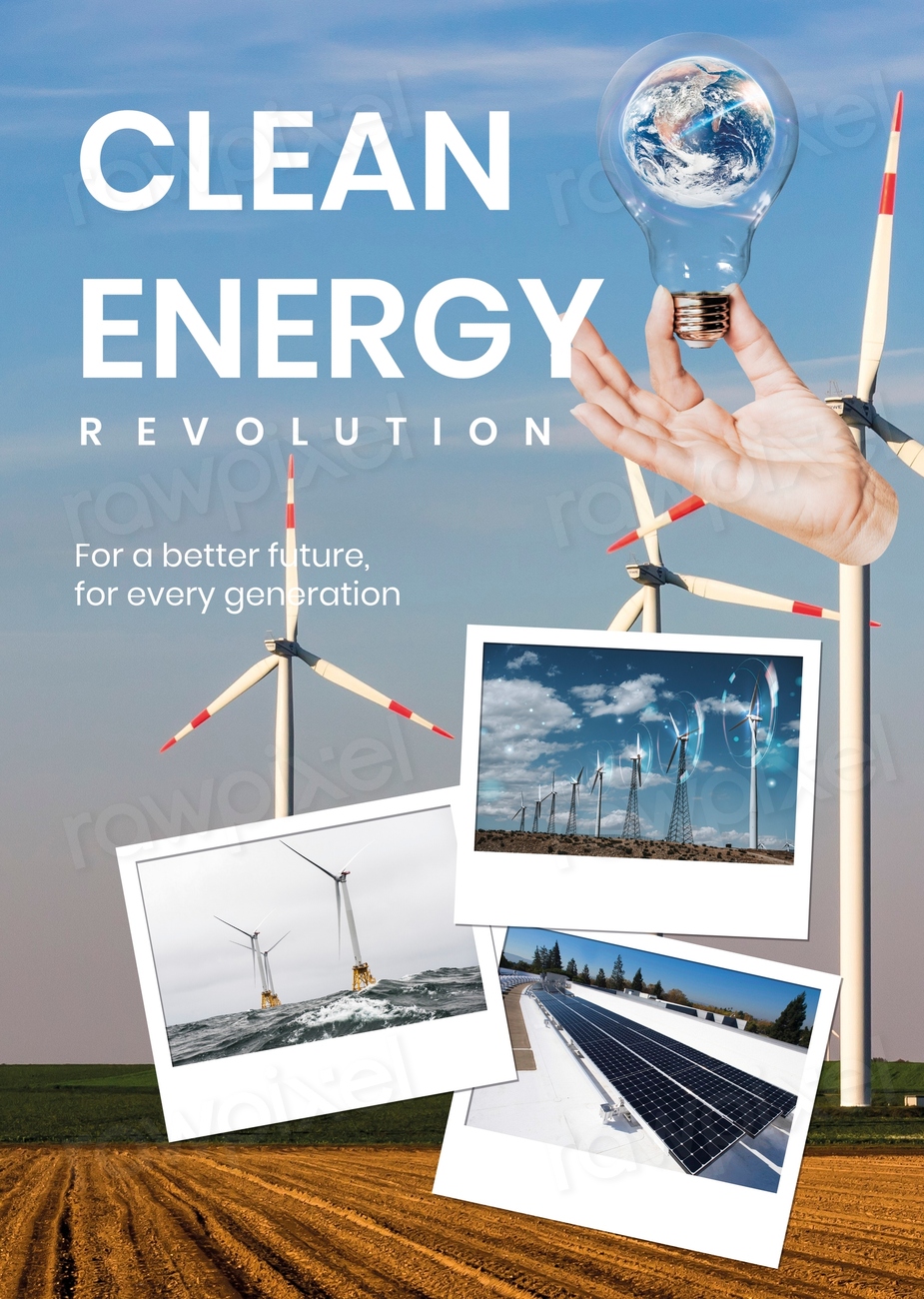 Clean energy, editable poster template | Premium PSD Template - rawpixel