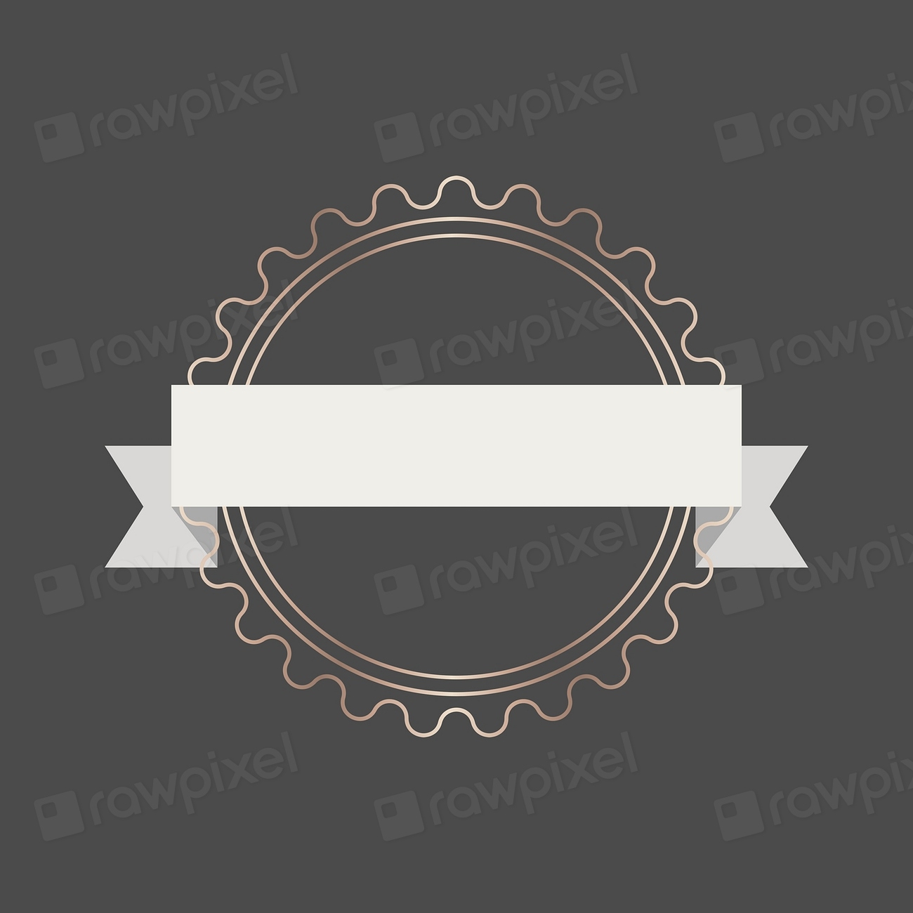 Gold frame with beige ribbon | Premium PSD - rawpixel