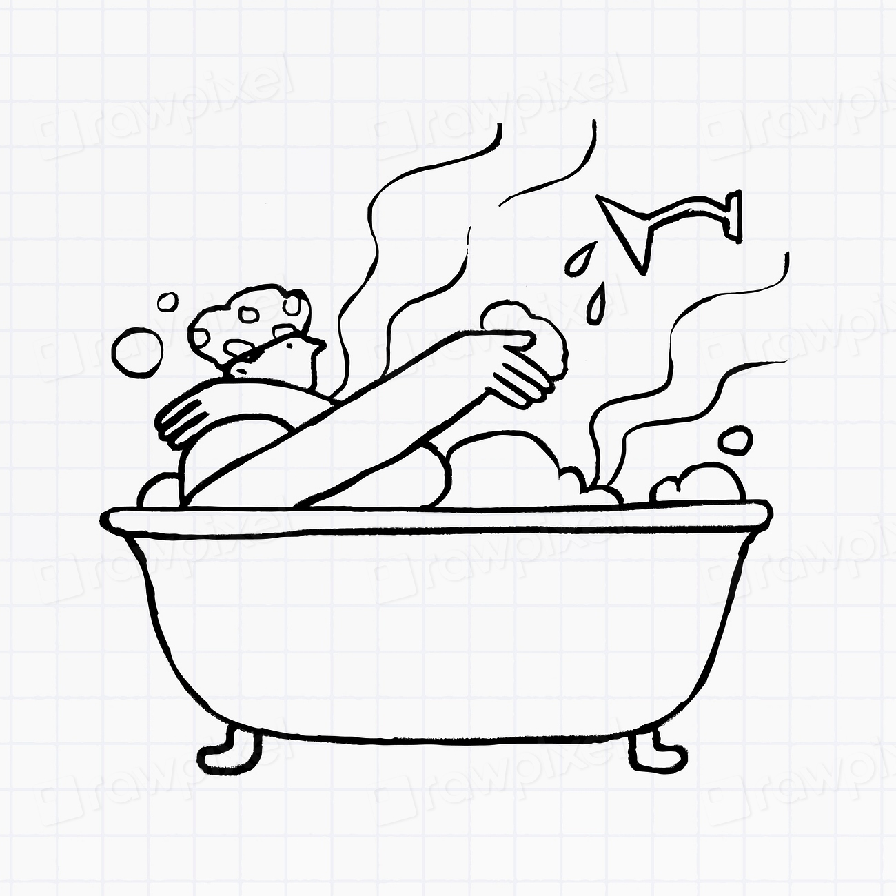 hot-baths-does-not-prevent-free-vector-illustration-rawpixel