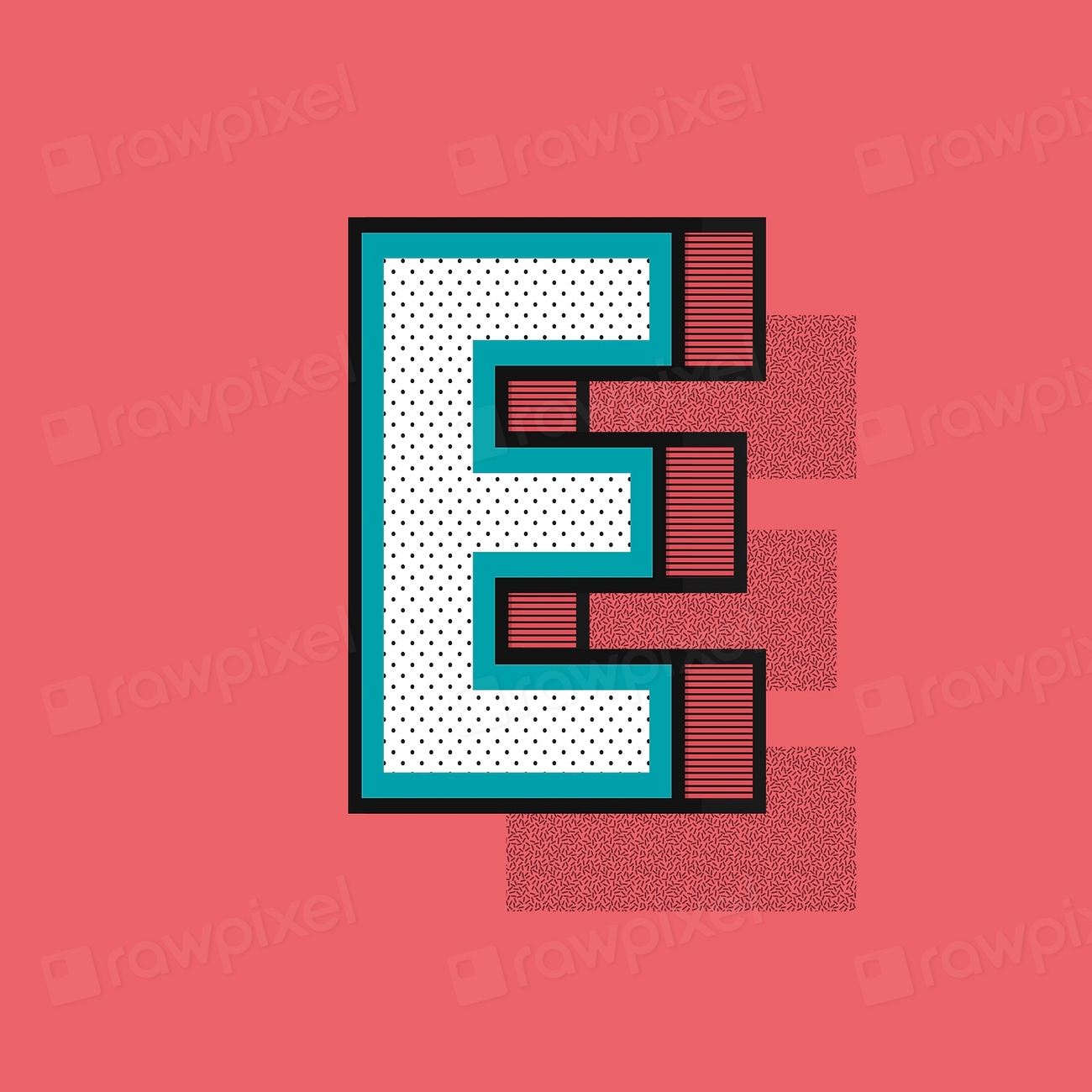 Letter E isometric halftone effect Free Photo rawpixel Letter E isometric halftone effect Free Photo rawpixel