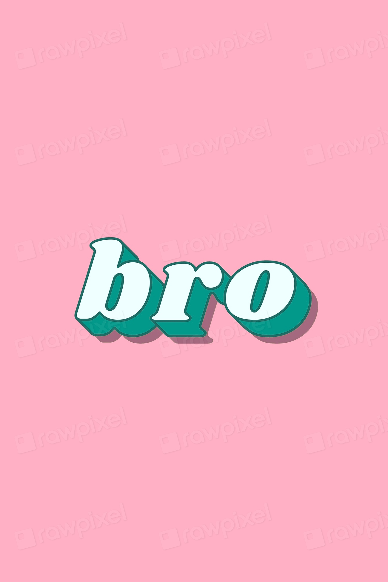 Bro word retro 3D effect | Free Photo - rawpixel